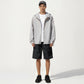 Men's Lightweight Hooded Windbreaker Jacket with Full Zip Closure Elastic Cuffs and Relaxed Fit