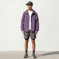 Men's Lightweight Hooded Windbreaker Jacket with Full Zip Closure Elastic Cuffs and Relaxed Fit