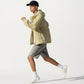 Men's Lightweight Hooded Windbreaker Jacket with Full Zip Closure Elastic Cuffs and Relaxed Fit