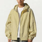 Men's Lightweight Hooded Windbreaker Jacket with Full Zip Closure Elastic Cuffs and Relaxed Fit