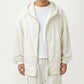 Men's Lightweight Hooded Windbreaker Jacket with Full Zip Closure Elastic Cuffs and Adjustable Hem
