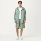 Men's Lightweight Hooded Windbreaker Jacket with Full Zip Closure Elastic Cuffs and Adjustable Hem