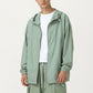Men's Lightweight Hooded Windbreaker Jacket with Full Zip Closure Elastic Cuffs and Adjustable Hem
