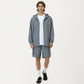 Men's Lightweight Hooded Windbreaker Jacket with Full Zip Closure Elastic Cuffs and Adjustable Hem