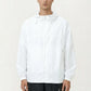 Men's Lightweight Hooded Windbreaker Jacket with Full Zip Closure Elastic Cuffs and Adjustable Hem