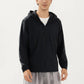 Men's Lightweight Windbreaker Jacket with Hood Full Zip Closure Zipper Pocket Detail and Relaxed Fit