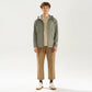 Men's Lightweight Windbreaker Jacket with Hood Full Zip Closure Zipper Pocket Detail and Relaxed Fit