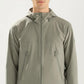Men's Lightweight Windbreaker Jacket with Hood Full Zip Closure Zipper Pocket Detail and Relaxed Fit