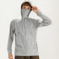 Men's Lightweight Windbreaker Jacket with Hood Full Zip Closure Zipper Pocket Detail and Relaxed Fit