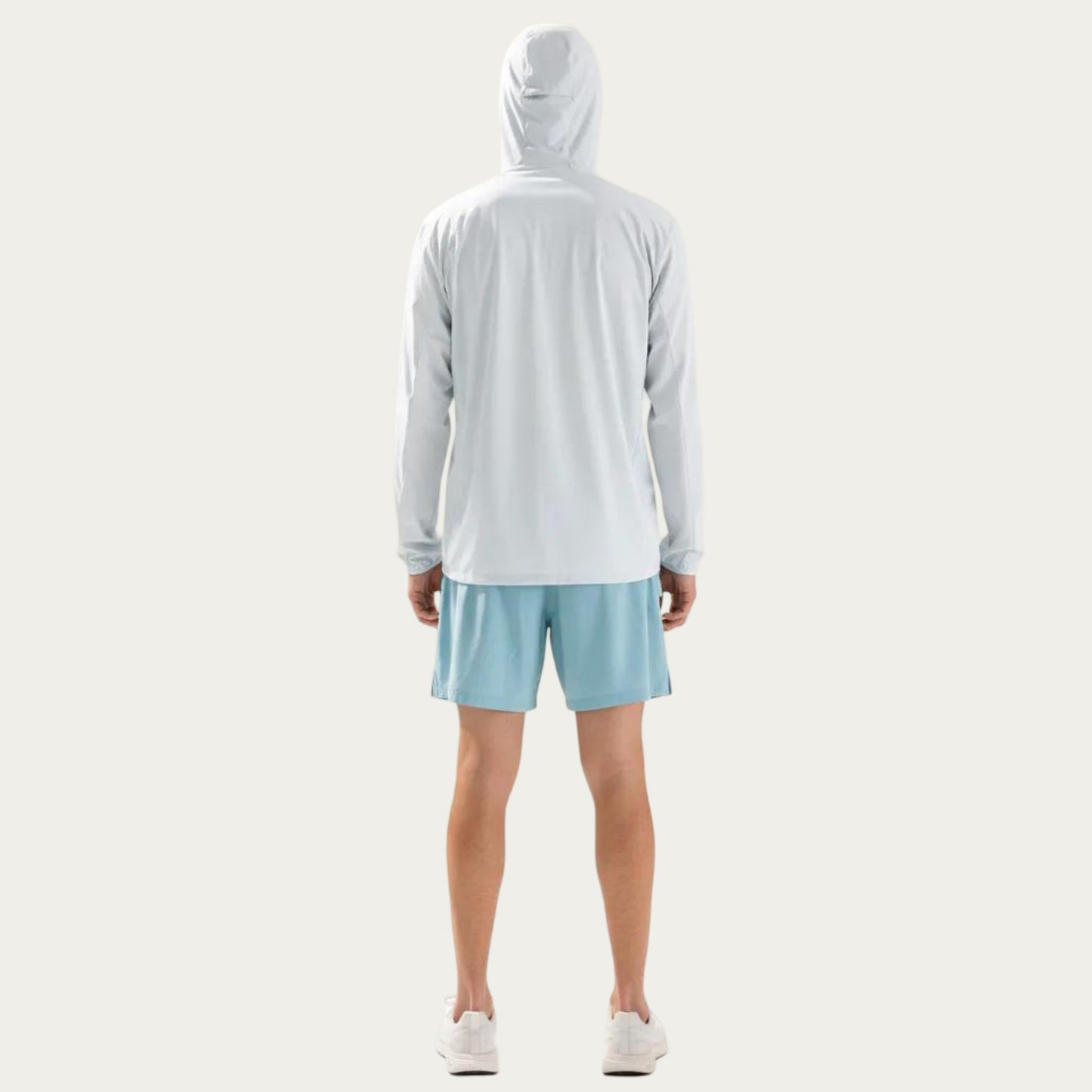 Men's Lightweight Windbreaker Jacket with Hood Full Zip Closure Zipper Pocket Detail and Relaxed Fit