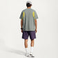 Men's Short Sleeve Athletic T-Shirt with Colorblock Panel Design Breathable Fabric and Relaxed Fit