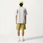 Men's Short Sleeve Athletic T-Shirt with Colorblock Panel Design Breathable Fabric and Relaxed Fit