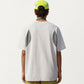 Men's Short Sleeve Athletic T-Shirt with Colorblock Panel Design Breathable Fabric and Relaxed Fit