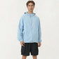 Men's Lightweight Hooded Windbreaker Jacket with Full Zip Closure Elastic Cuffs and Adjustable Hem