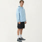 Men's Lightweight Hooded Windbreaker Jacket with Full Zip Closure Elastic Cuffs and Adjustable Hem
