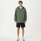 Men's Lightweight Hooded Windbreaker Jacket with Full Zip Closure Elastic Cuffs and Adjustable Hem