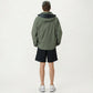 Men's Lightweight Hooded Windbreaker Jacket with Full Zip Closure Elastic Cuffs and Adjustable Hem