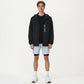 Men's Lightweight Windbreaker Jacket with Hood Full Zip Closure Drawstring Detail