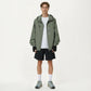Men's Lightweight Windbreaker Jacket with Hood Full Zip Closure Drawstring Detail