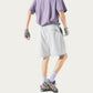 Men's Lightweight Athletic Shorts with Elastic Drawstring Waist Zipper Pocket Detail and Relaxed Fit