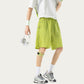 Men's Lightweight Athletic Shorts with Elastic Drawstring Waist Relaxed Fit Seam Detail Side Pocket
