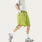 Men's Lightweight Athletic Shorts with Elastic Drawstring Waist Relaxed Fit Seam Detail Side Pocket