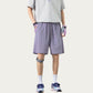 Men's Lightweight Athletic Shorts with Elastic Drawstring Waist Relaxed Fit Seam Detail Side Pocket