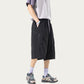 Men's Longline Athletic Shorts with Elastic Drawstring Waist Multi Zipper Pocket Design