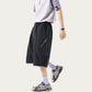 Men's Longline Athletic Shorts with Elastic Drawstring Waist Multi Zipper Pocket Design