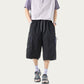 Men's Longline Athletic Shorts with Elastic Drawstring Waist Multi Zipper Pocket Design
