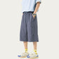 Men's Longline Athletic Shorts with Elastic Drawstring Waist Multi Zipper Pocket Design