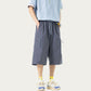 Men's Longline Athletic Shorts with Elastic Drawstring Waist Multi Zipper Pocket Design