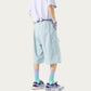 Men's Longline Athletic Shorts with Elastic Drawstring Waist Multi Zipper Pocket Design