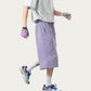 Men's Longline Athletic Shorts with Elastic Drawstring Waist Multi Zipper Pocket Design