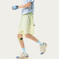Men's Lightweight Athletic Shorts with Elastic Drawstring Waist Zipper Pocket Detail and Relaxed Fit