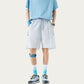 Men's Lightweight Athletic Shorts with Elastic Drawstring Waist Zipper Pocket Detail and Relaxed Fit