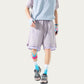 Men's Lightweight Athletic Shorts with Elastic Drawstring Waist Mesh Lining Detail and Relaxed Fit