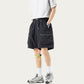 Men's Lightweight Cargo Athletic Shorts with Elastic Drawstring Waist Flap Pocket Design