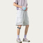 Men's Lightweight Cargo Athletic Shorts with Elastic Drawstring Waist Flap Pocket Design