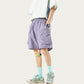 Men's Lightweight Cargo Athletic Shorts with Elastic Drawstring Waist Flap Pocket Design