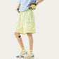 Men's Lightweight Cargo Athletic Shorts with Elastic Drawstring Waist Flap Pocket Design