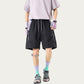 Men's Colorblock Athletic Shorts with Elastic Drawstring Waist Zipper Pocket Detail