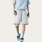 Men's Colorblock Athletic Shorts with Elastic Drawstring Waist Zipper Pocket Detail