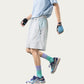 Men's Colorblock Athletic Shorts with Elastic Drawstring Waist Zipper Pocket Detail