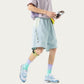 Men's Colorblock Athletic Shorts with Elastic Drawstring Waist Zipper Pocket Detail