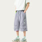 Men's Lightweight Cargo Athletic Shorts with Elastic Drawstring Waist Multi Pocket Design