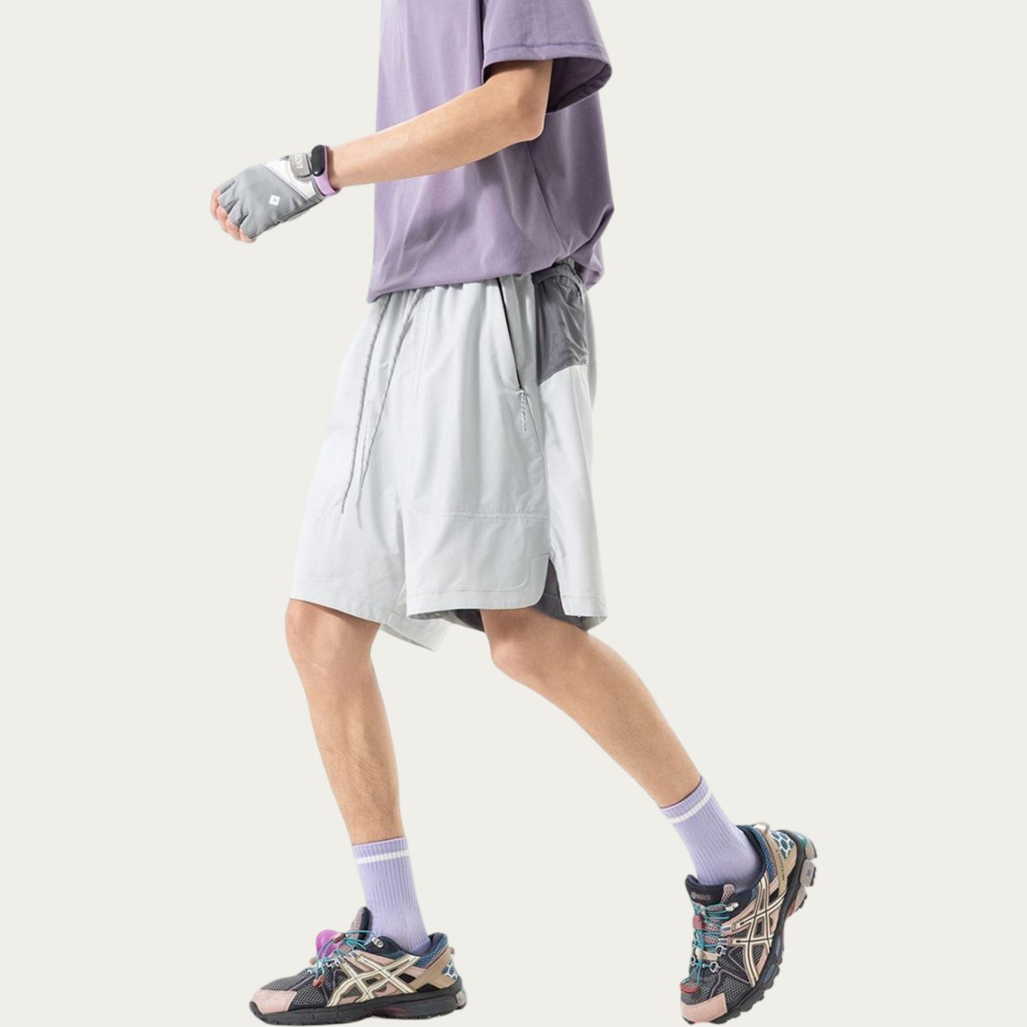 Men's Lightweight Athletic Shorts with Elastic Drawstring Waistband Relaxed Fit and Side Pocket
