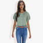 Women's Short Sleeve Button-Down V-Neck Casual Blouse