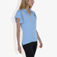 Women's Short Sleeve V-Neck Blouse with Ruffle Sleeves