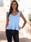 Sleeveless Peplum Top with Bow Shoulder Ties